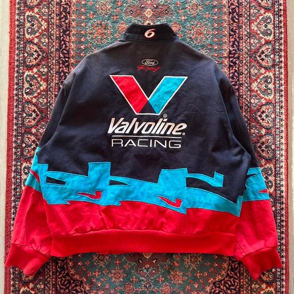 Vintage 90s Jeff Hamilton NASCAR Mark Martin # 6 Racing Jacket Mens Size Large - Picture 6 of 8